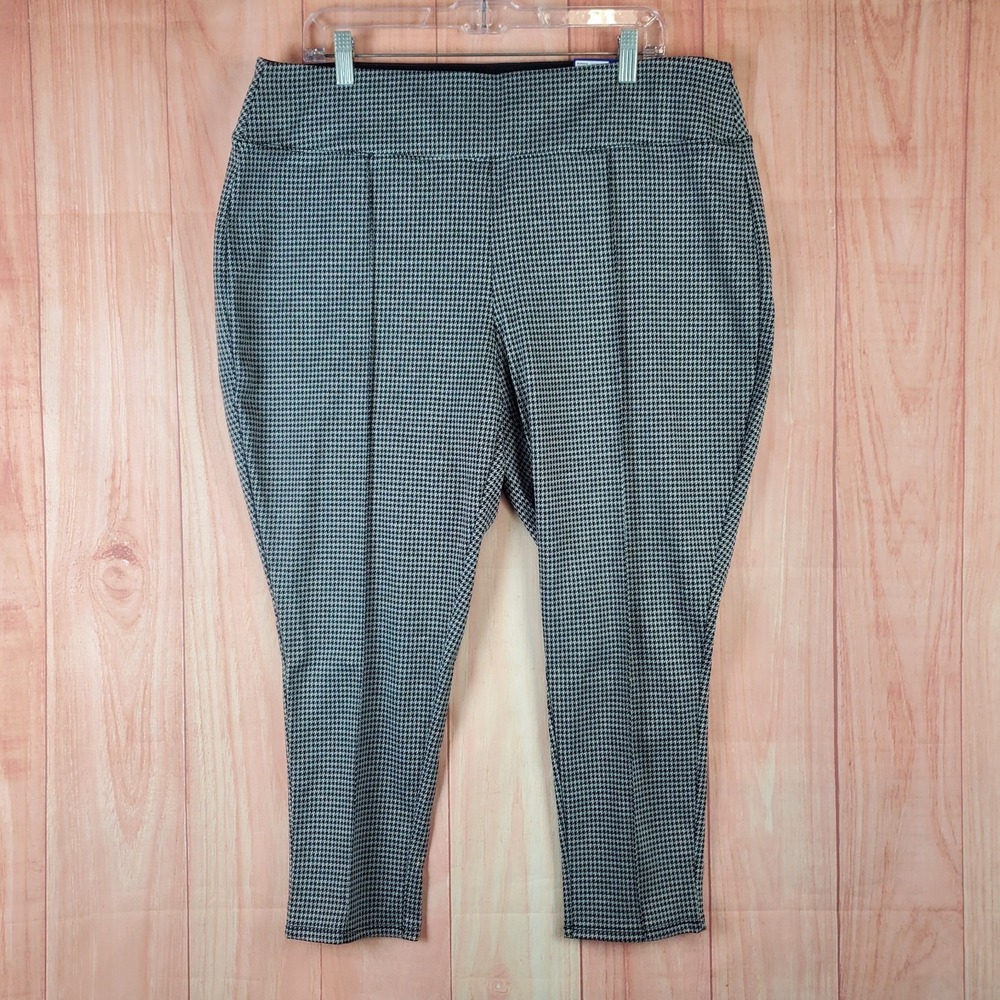 Apt. 9 Tummy Control Ponte Leggings Womens P‎ 2XL S P2XLS Houndstooth